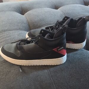 Jordan Kids' Black and Red Sneakers